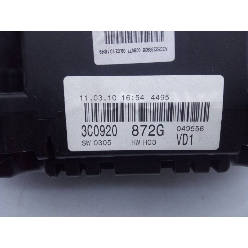 Recambio de cuadro instrumentos para volkswagen passat berlina (3c2) advance referencia OEM IAM 3C0920872G  E2-A1-29-2