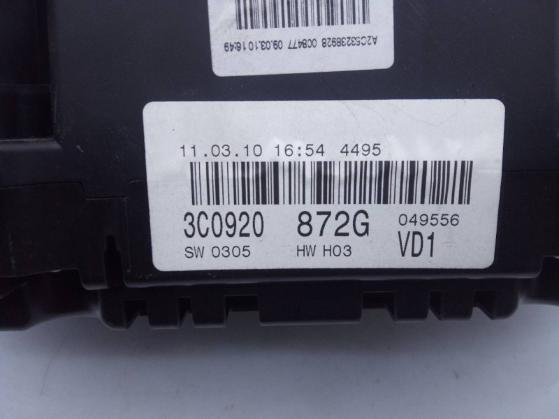 Recambio de cuadro instrumentos para volkswagen passat berlina (3c2) advance referencia OEM IAM 3C0920872G  E2-A1-29-2