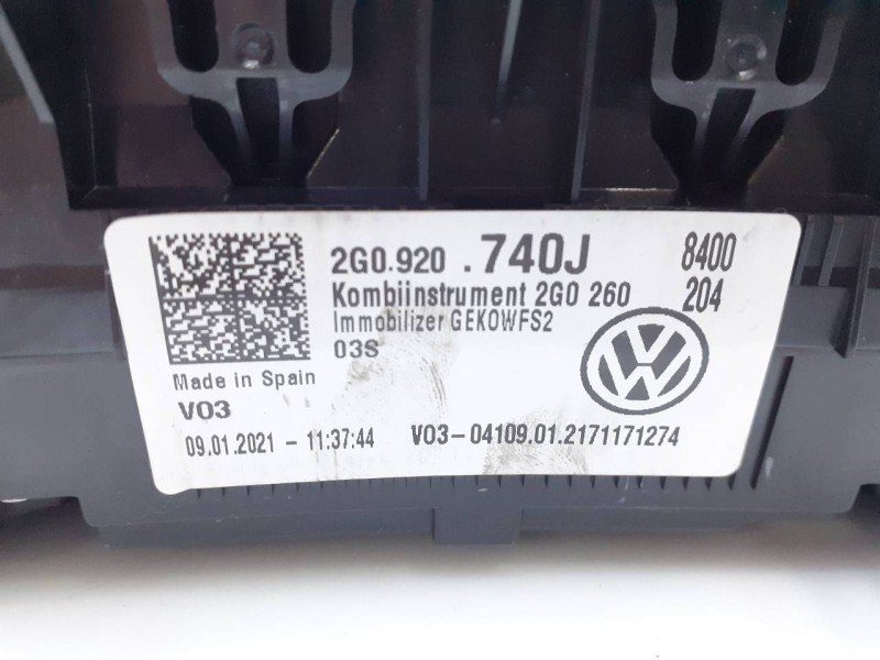 Recambio de cuadro instrumentos para volkswagen t-cross advance referencia OEM IAM 2G0920740J  E2-A1-43-3