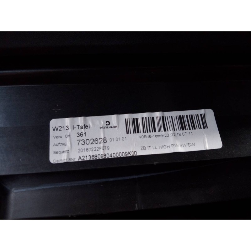 Recambio de salpicadero para mercedes-benz cls bm 257) cls 350 d 4matic edition 1 (257.321) referencia OEM IAM A213680980400009K