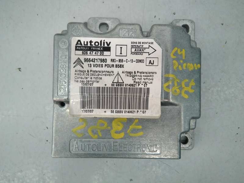 Recambio de centralita airbag para citroën c4 grand picasso exclusive referencia OEM IAM 9664217980 606474700 E3-B2-51-2