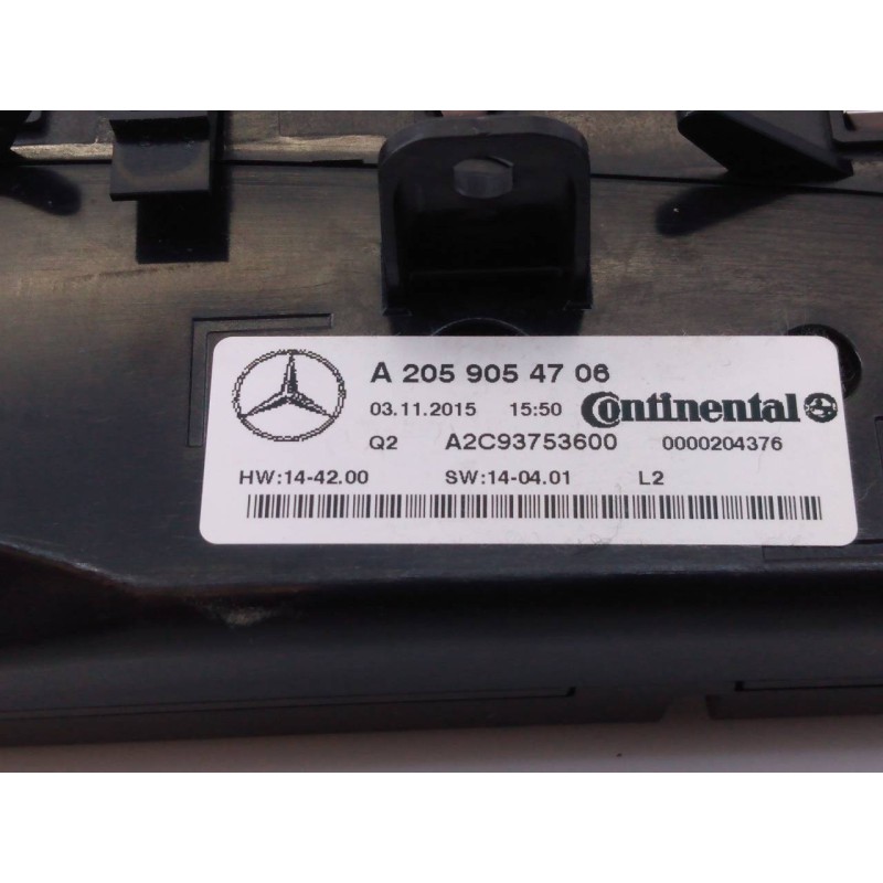 Recambio de mando climatizador para mercedes-benz clase glc (w253) glc 250 d 4matic (253.909) referencia OEM IAM A2059054706 A2C