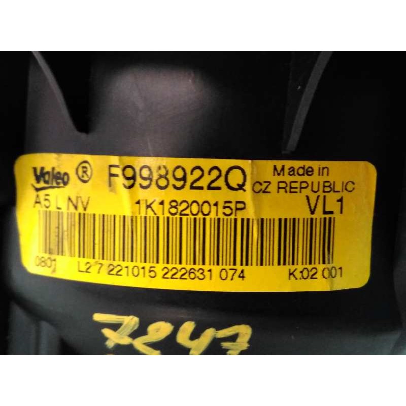 Recambio de ventilador calefaccion para volkswagen sharan (7n2) highline bmt referencia OEM IAM 1K1820015P 3C0907521G E1-B6-47-1