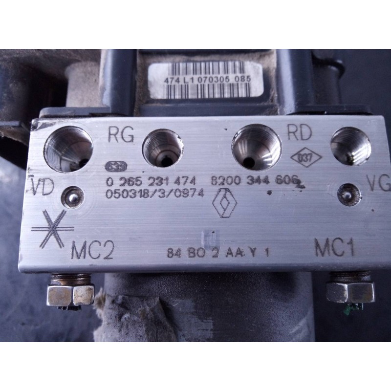 Recambio de abs para renault scenic ii authentique referencia OEM IAM 8200344606 0265231474 P3-A8-9-5