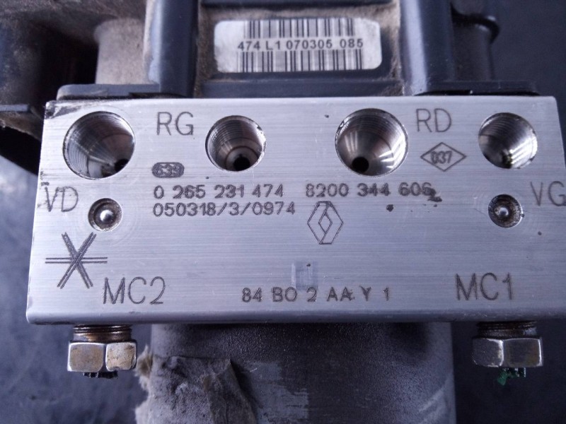 Recambio de abs para renault scenic ii authentique referencia OEM IAM 8200344606 0265231474 P3-A8-9-5