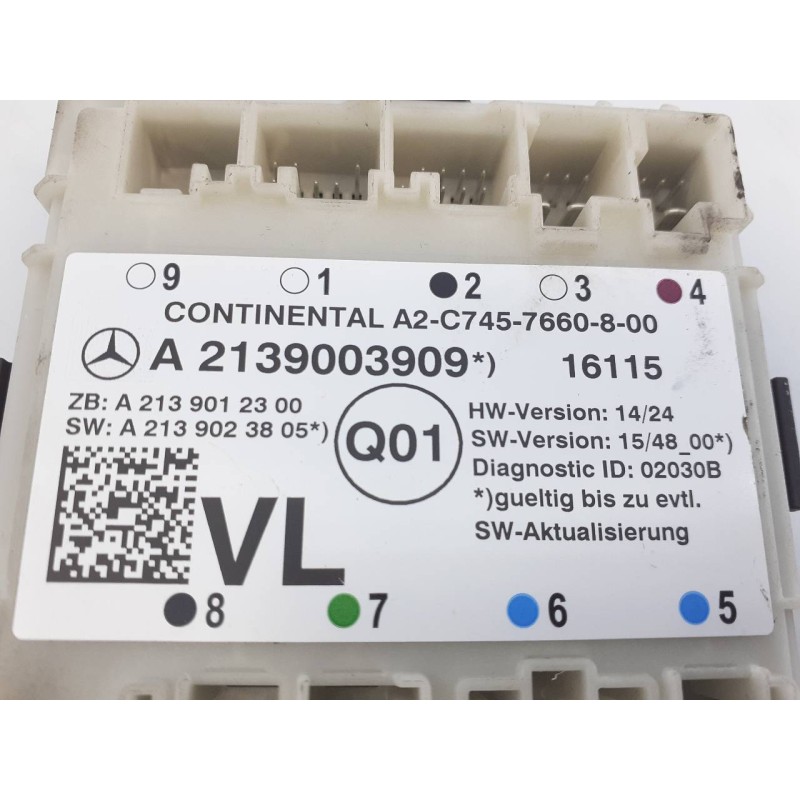 Recambio de modulo confort para mercedes-benz clase e lim. (w213) e 220 d (213.004) referencia OEM IAM A2139003909 A2C7457660800