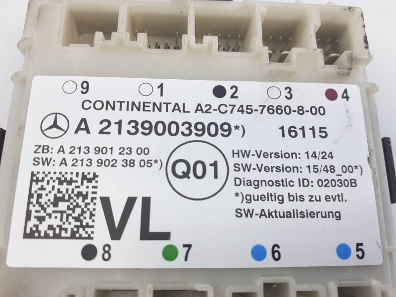 Recambio de modulo confort para mercedes-benz clase e lim. (w213) e 220 d (213.004) referencia OEM IAM A2139003909 A2C7457660800