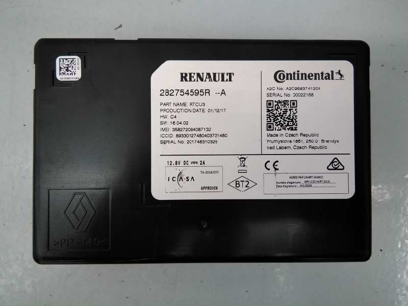 Recambio de modulo electronico para renault captur xmod referencia OEM IAM 282754595R  E2-A1-34-5