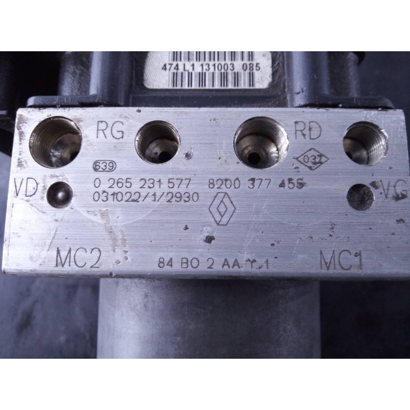 Recambio de abs para renault megane ii berlina 5p 1.9 dci diesel referencia OEM IAM 8200377455 0265231577 P3-B9-20-2