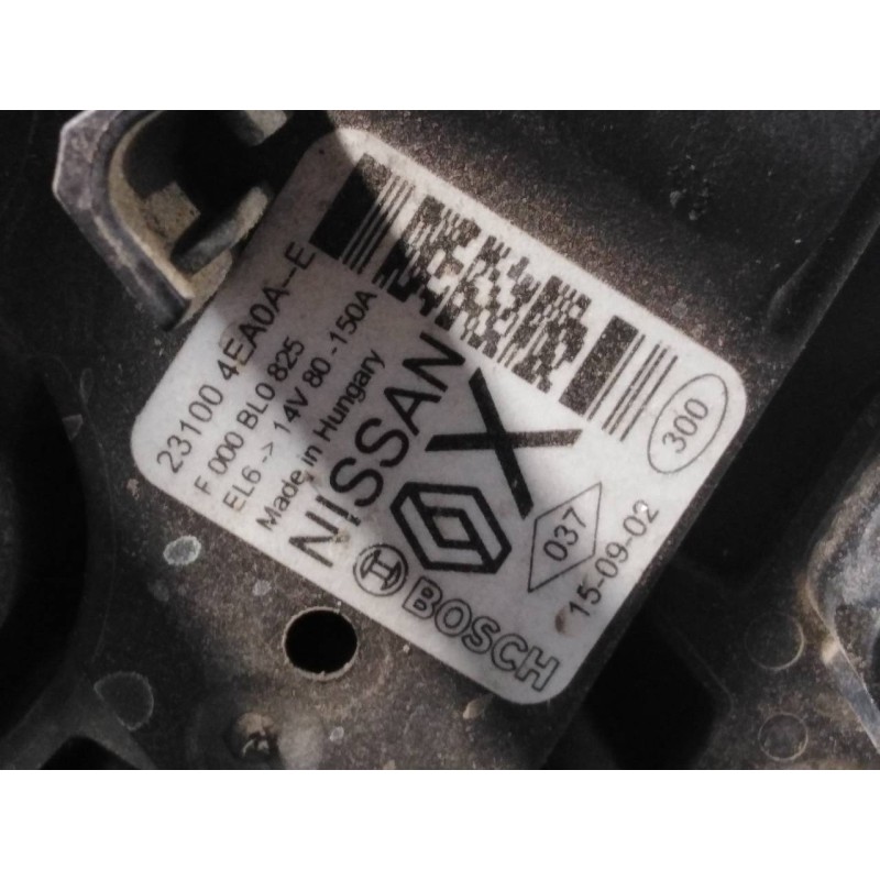 Recambio de alternador para nissan qashqai (j11) acenta referencia OEM IAM 231004EA0AE F000BL0825 P3-B6-14-2