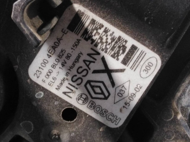 Recambio de alternador para nissan qashqai (j11) acenta referencia OEM IAM 231004EA0AE F000BL0825 P3-B6-14-2
