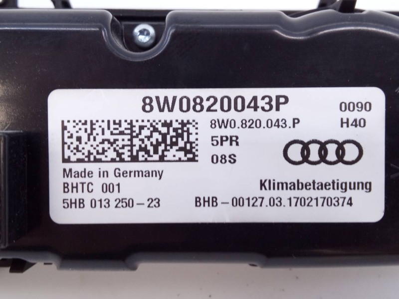 Recambio de mando climatizador para audi a5 cabriolet (f57) advanced quattro referencia OEM IAM 8W0820043AL  E2-A1-25-2