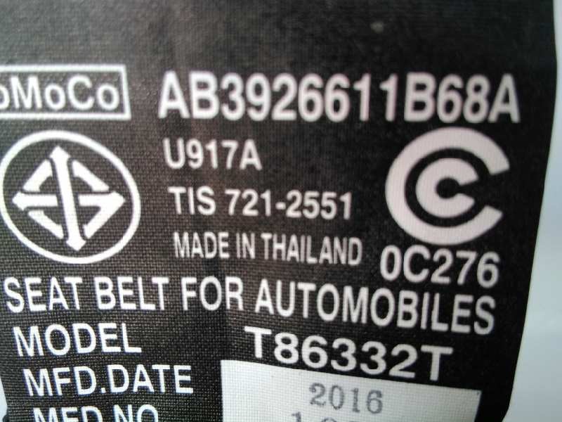 Recambio de cinturon seguridad trasero derecho para ford ranger (tke) doppelkabine 4x4 wildtrak referencia OEM IAM AB3926611B68A