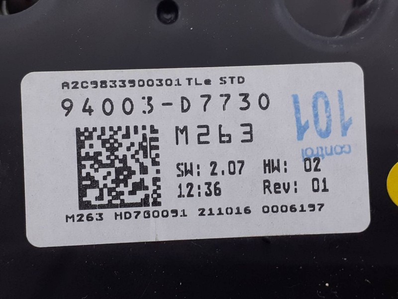 Recambio de cuadro instrumentos para hyundai tucson essence bluedrive 2wd referencia OEM IAM 94003D7730  E3-A3-46-4