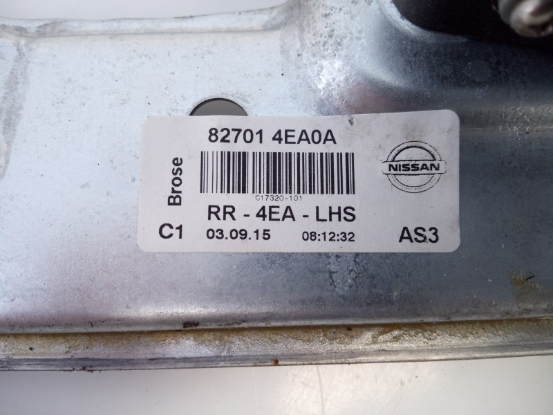 Recambio de elevalunas trasero izquierdo para nissan qashqai (j11) acenta referencia OEM IAM 827014EA0A  E2-A4-50-2
