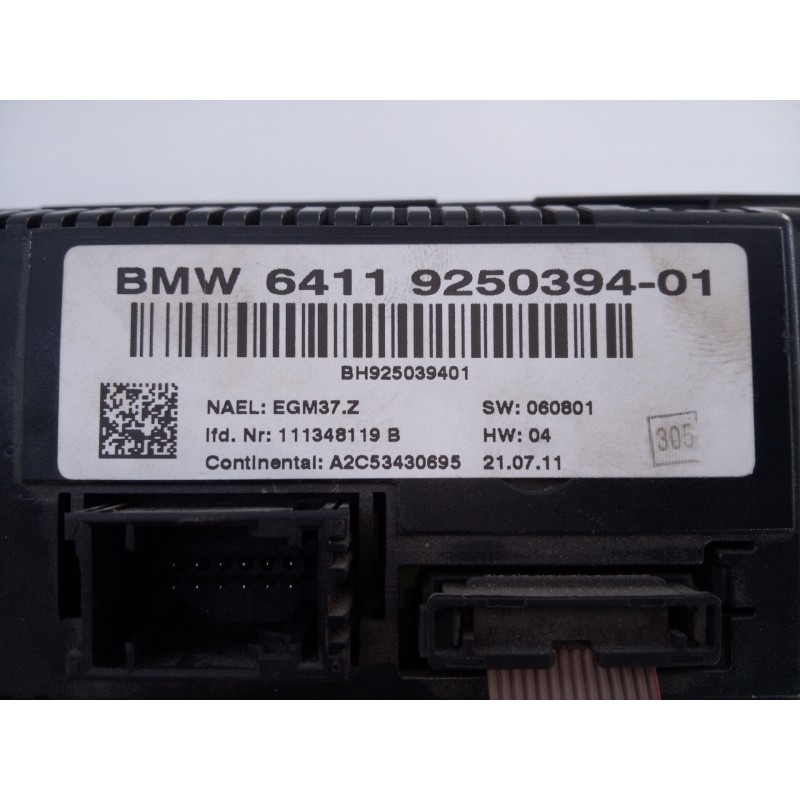 Recambio de mando climatizador para bmw serie 3 berlina (e90) 318d referencia OEM IAM 64119250394  E3-A2-23-1