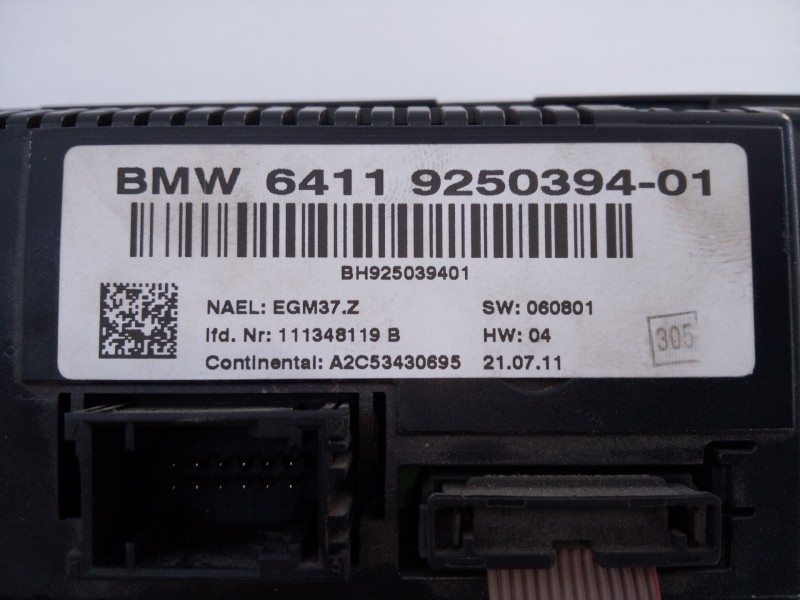 Recambio de mando climatizador para bmw serie 3 berlina (e90) 318d referencia OEM IAM 64119250394  E3-A2-23-1