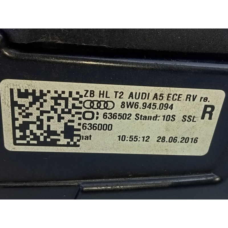Recambio de piloto trasero derecho porton para audi a5 cabriolet (f57) advanced quattro referencia OEM IAM 8W6945094  E1-B6-47-2