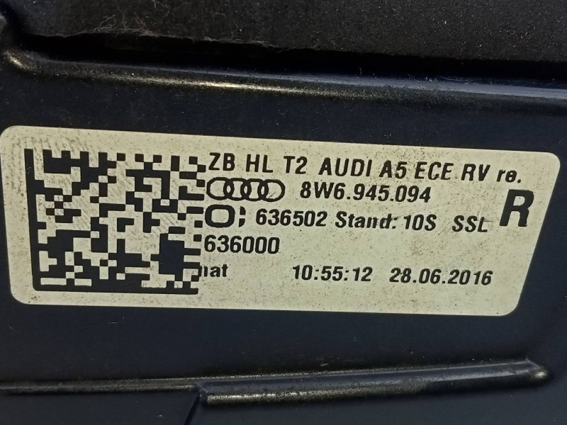 Recambio de piloto trasero derecho porton para audi a5 cabriolet (f57) advanced quattro referencia OEM IAM 8W6945094  E1-B6-47-2