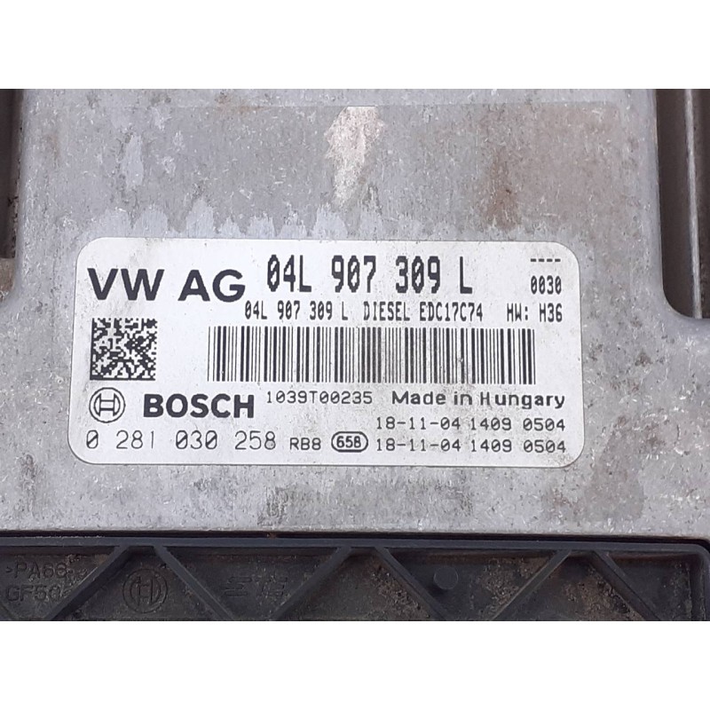 Recambio de centralita motor uce para audi a4 avant (8w5) sport edition referencia OEM IAM 04L907309L 0281030258 E2-A1-35-1