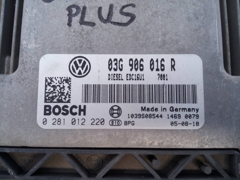 Recambio de centralita motor uce para volkswagen golf plus (5m1) sportline referencia OEM IAM 03G906016R 0281012220 E2-A1-35-2