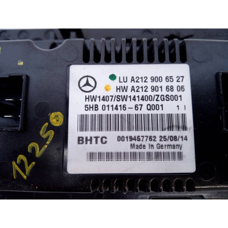 Recambio de mando climatizador para mercedes-benz clase e (w212) lim. e 220 bluetec (212.001) referencia OEM IAM A2129006527 A21