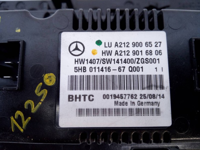 Recambio de mando climatizador para mercedes-benz clase e (w212) lim. e 220 bluetec (212.001) referencia OEM IAM A2129006527 A21