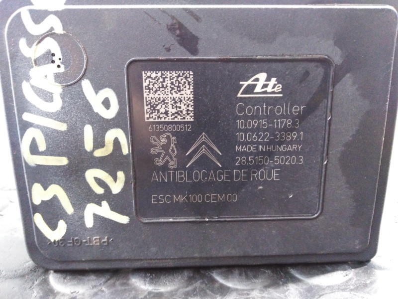 Recambio de abs para citroën c3 picasso exclusive referencia OEM IAM 9806891780 10022002574 P3-A8-14-4