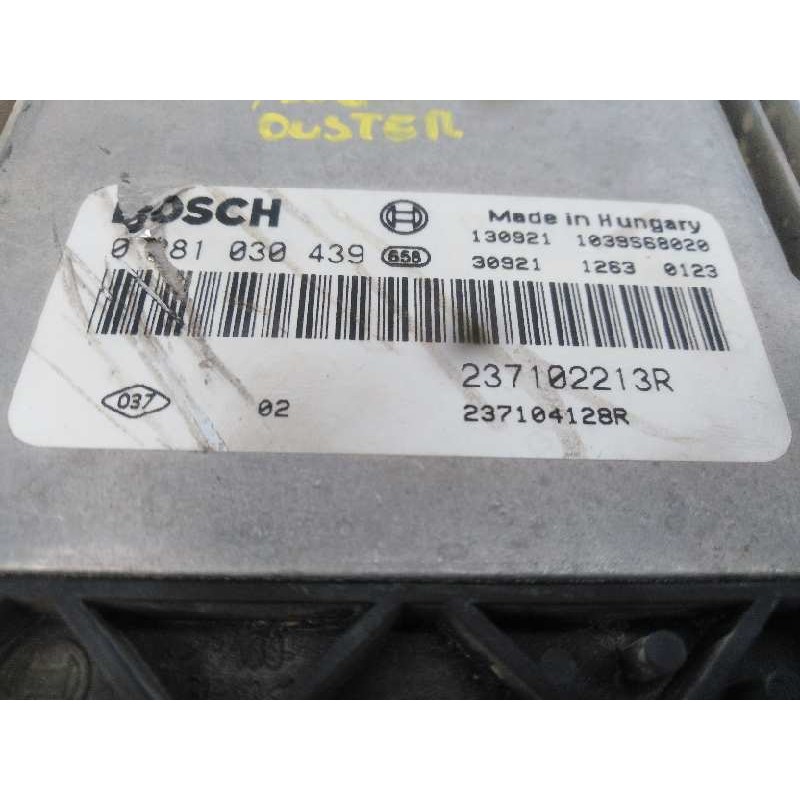 Recambio de centralita motor uce para dacia duster laureate 4x2 referencia OEM IAM 237102213R 0281030439 E2-A1-38-1