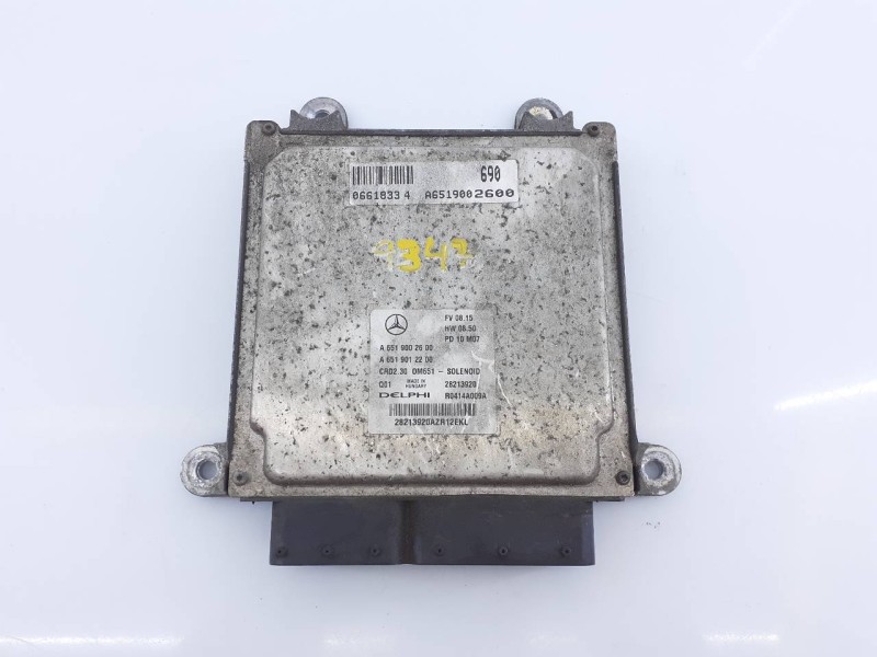 Recambio de centralita motor uce para mercedes-benz sprinterii caja cerrada (desde 01.06) 310/313/316 cdi (906.631/633/635/637) 