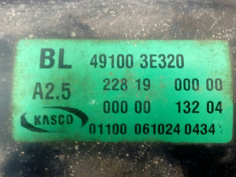 Recambio de transmision central para kia sorento 2.5 crdi active referencia OEM IAM 491003E320  P1-A1-32