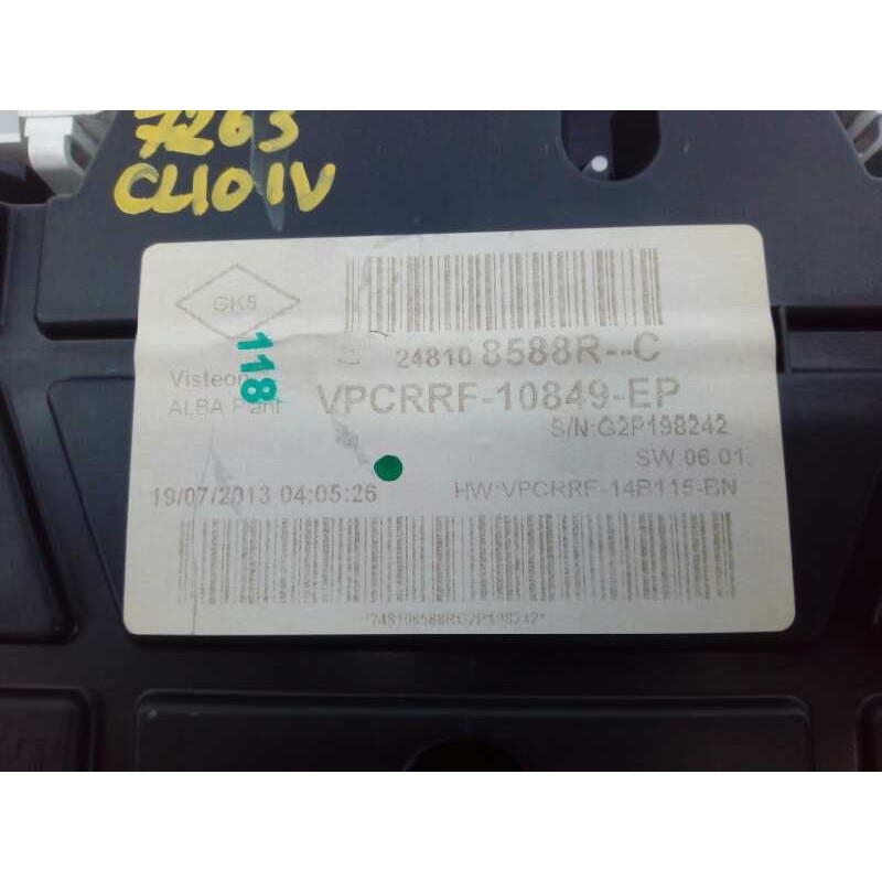 Recambio de cuadro instrumentos para renault clio iv expression referencia OEM IAM 248108588RC VPCRRF10849EP E2-A1-44-1