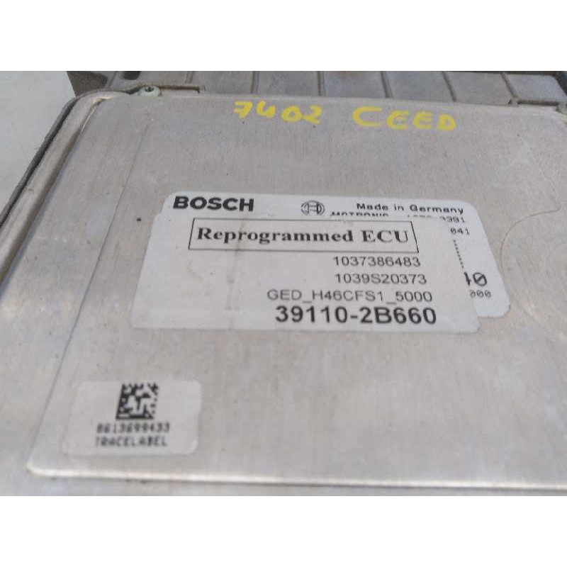 Recambio de centralita motor uce para kia cee´d active referencia OEM IAM 391102B540 1037386483 E3-A3-35-2