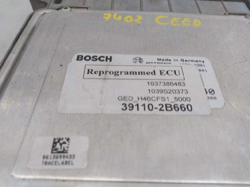 Recambio de centralita motor uce para kia cee´d active referencia OEM IAM 391102B540 1037386483 E3-A3-35-2