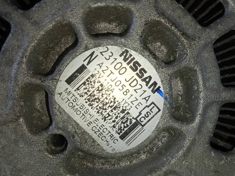 Recambio de alternador para nissan qashqai (j10) acenta referencia OEM IAM 23100JD21A A2TJ0581ZE P3-B5-17-3