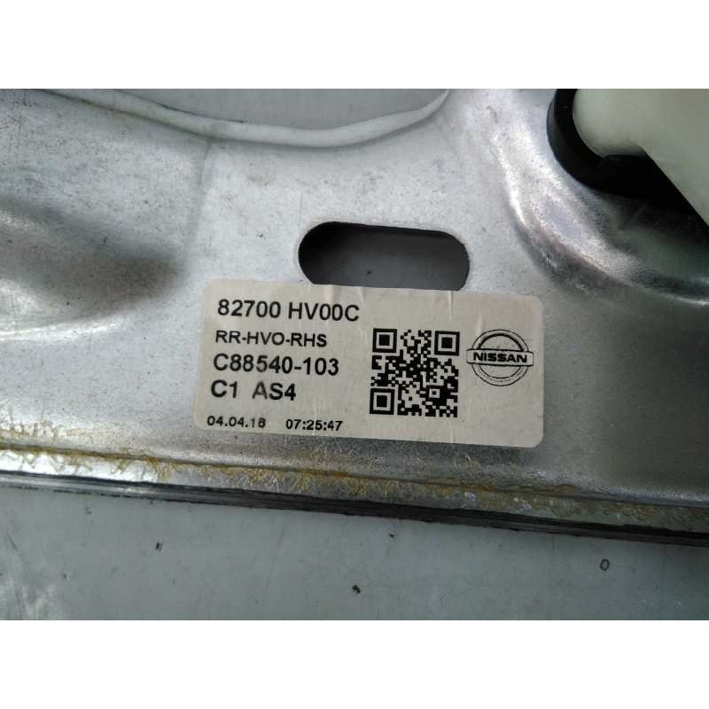 Recambio de elevalunas trasero derecho para nissan qashqai (j11) acenta referencia OEM IAM 82700HV00C C88540103 E2-A4-28-2