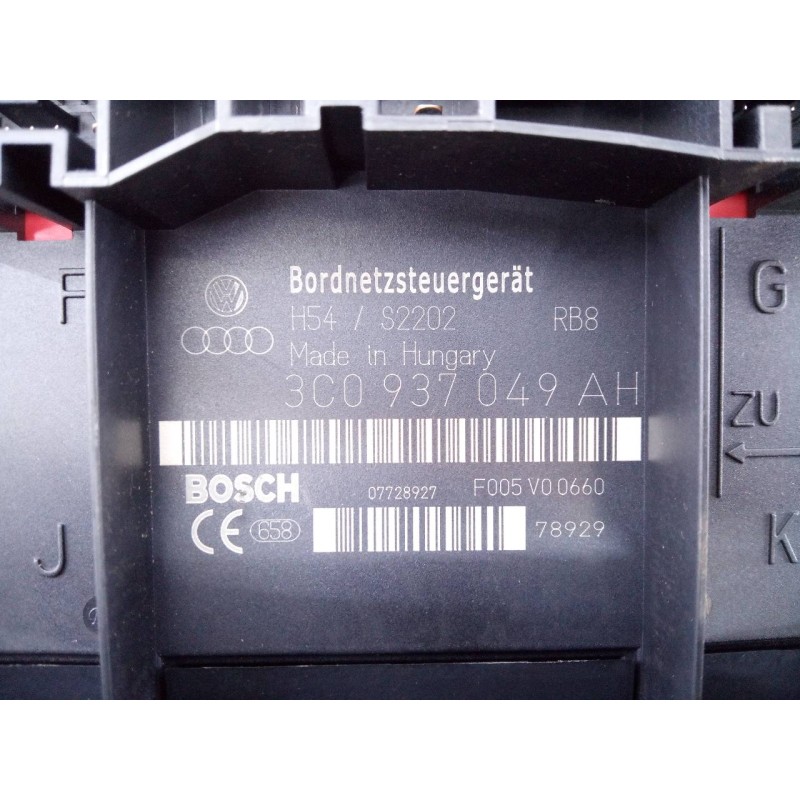 Recambio de caja reles / fusibles para volkswagen golf v berlina (1k1) conceptline (e) referencia OEM IAM 3C0937049AH  E2-A1-29-