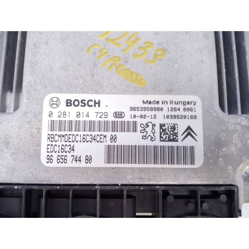Recambio de centralita motor uce para citroën c4 grand picasso exclusive referencia OEM IAM 9665674480 0281014729 E3-B2-26-4