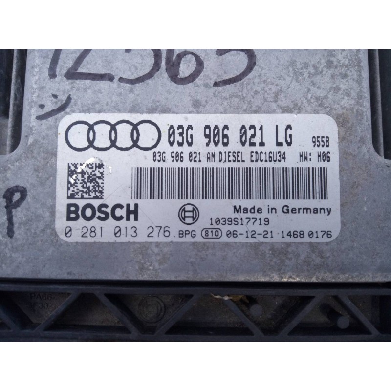 Recambio de centralita motor uce para audi a3 (8p) 2.0 tdi ambiente referencia OEM IAM 03G906021LG 0281013276 E2-A1-35-3