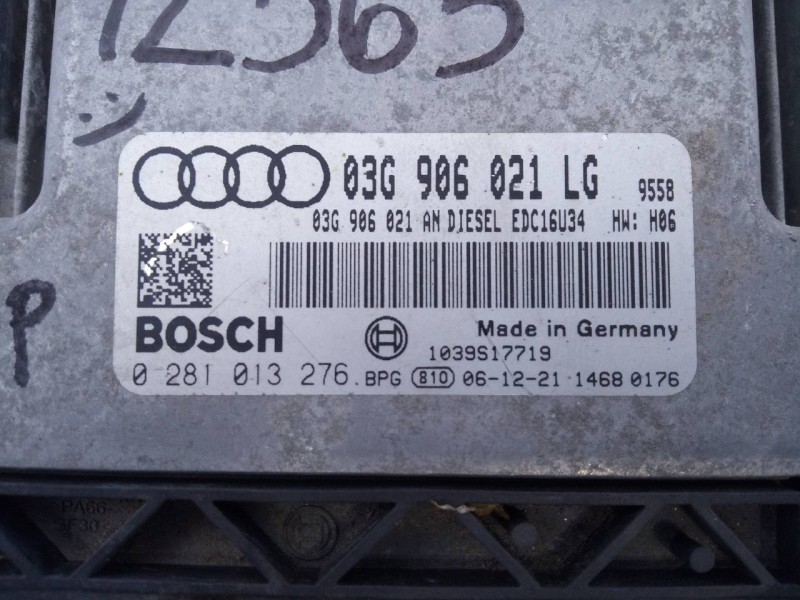 Recambio de centralita motor uce para audi a3 (8p) 2.0 tdi ambiente referencia OEM IAM 03G906021LG 0281013276 E2-A1-35-3