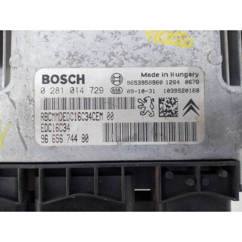 Recambio de centralita motor uce para citroën c4 grand picasso monospace referencia OEM IAM 9665674480 0281014729 E3-B2-31-2