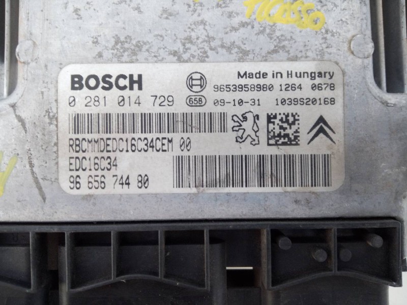 Recambio de centralita motor uce para citroën c4 grand picasso monospace referencia OEM IAM 9665674480 0281014729 E3-B2-31-2