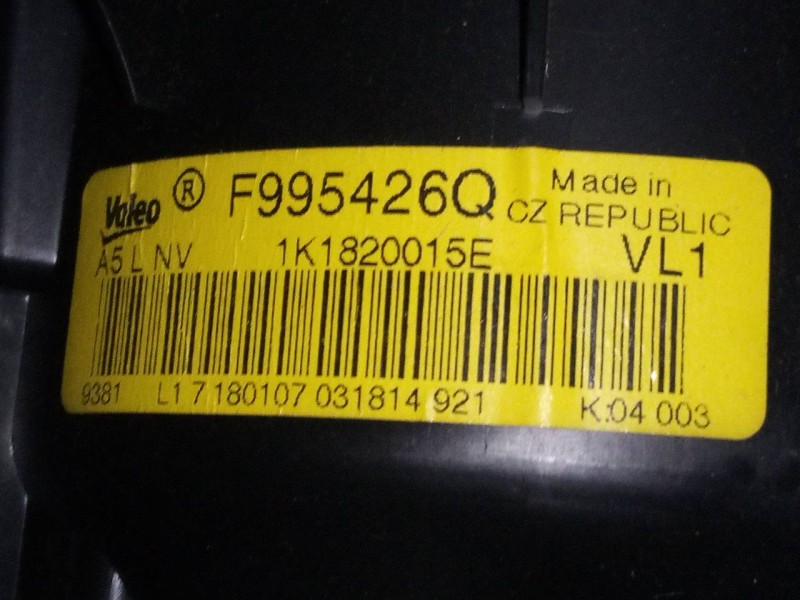 Recambio de ventilador calefaccion para audi a3 (8p) 2.0 tdi ambiente referencia OEM IAM 1K1820015E  