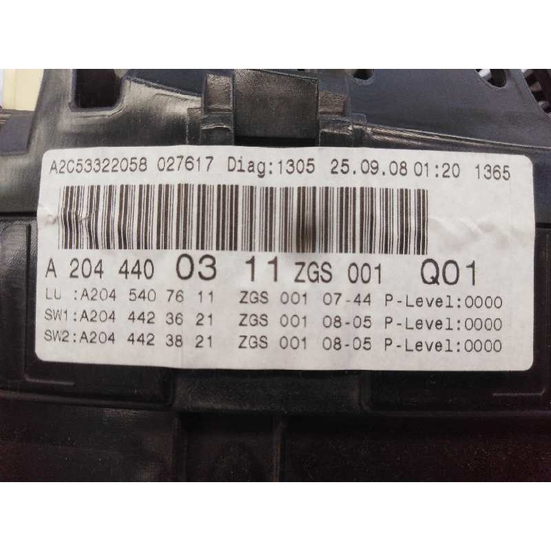 Recambio de cuadro instrumentos para mercedes-benz clase c (w204) berlina c 220 cdi (204.008) referencia OEM IAM A2044400311  E3