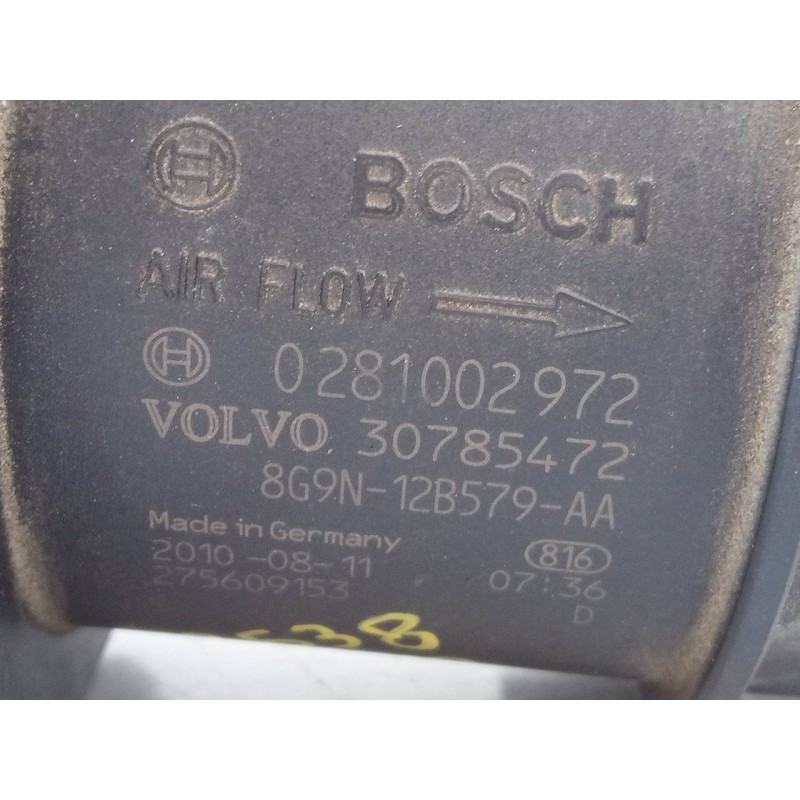 Recambio de caudalimetro para volvo s60 lim. kinetic referencia OEM IAM 8G9N12B579AA 0281002972 E3-B5-44-3