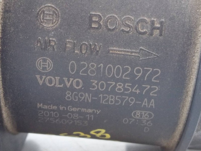 Recambio de caudalimetro para volvo s60 lim. kinetic referencia OEM IAM 8G9N12B579AA 0281002972 E3-B5-44-3