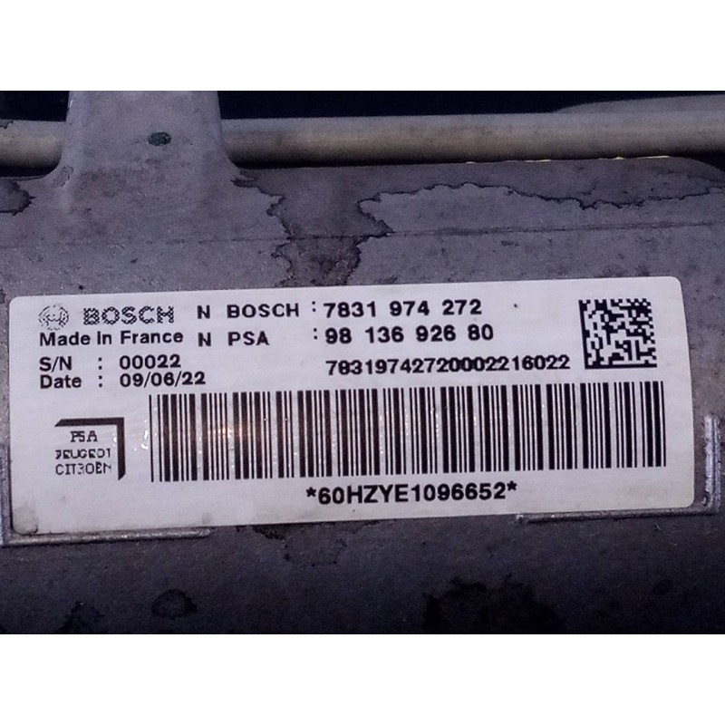Recambio de cremallera direccion para peugeot expert furgón pro standard referencia OEM IAM 9813692680 7831974272 P1-B8-31