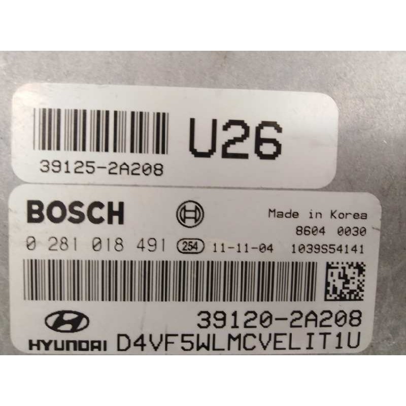 Recambio de centralita motor uce para hyundai i40 style blue referencia OEM IAM 391252A208 0281018491 E3-A3-55-2