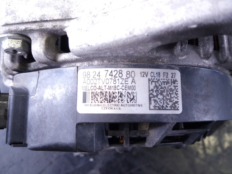 Recambio de alternador para opel vivaro furgón l select referencia OEM IAM 9824742880  P3-A4-28-2