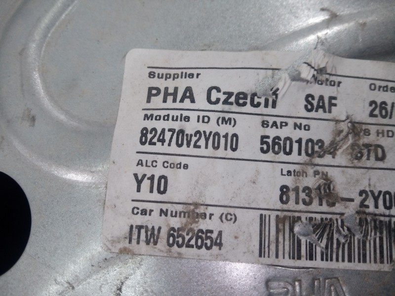 Recambio de elevalunas delantero izquierdo para hyundai ix35 tecno 2wd referencia OEM IAM 82470V2Y010  P2-B4-7